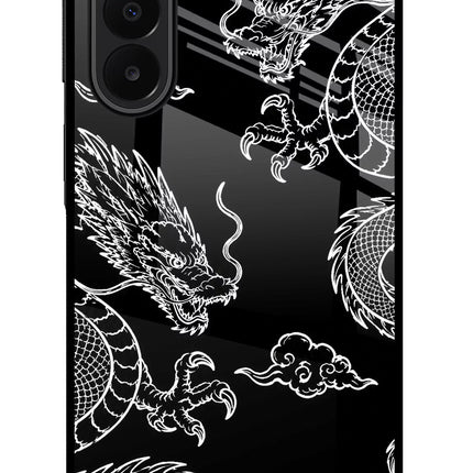 Twin Dragons Samsung A27 5G Glass Case Back Cover by Casekaro