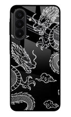 Twin Dragons Samsung A27 5G Glass Case Back Cover by Casekaro