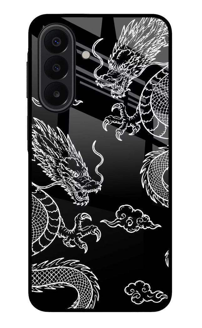 Twin Dragons Samsung A27 5G Glass Case Back Cover by Casekaro