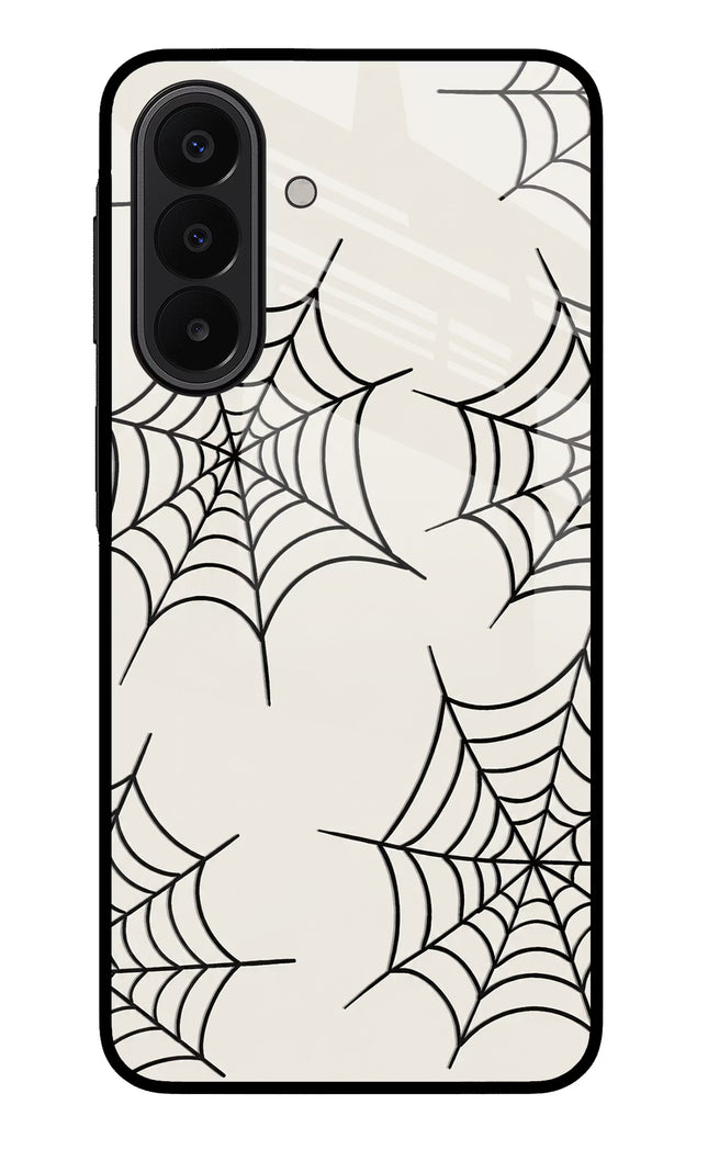 Spider Web Samsung A27 5G Glass Case Back Cover by Casekaro