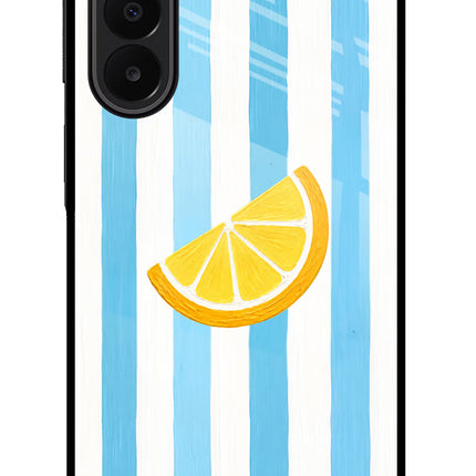 Summer Lemon Samsung A27 5G Glass Case Back Cover by Casekaro