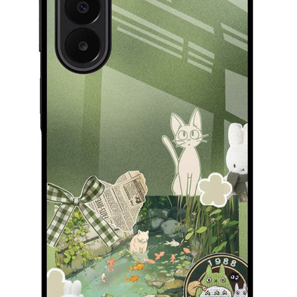 Aesthetic anime Samsung A27 5G Glass Case Back Cover by Casekaro