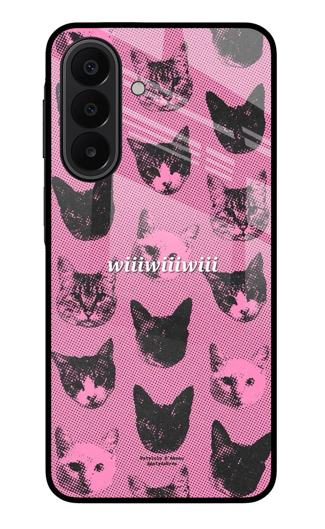 Pink Cats Samsung A27 5G Glass Case Back Cover by Casekaro