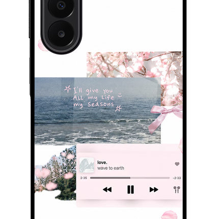 Wave to earth Samsung A27 5G Glass Case Back Cover by Casekaro