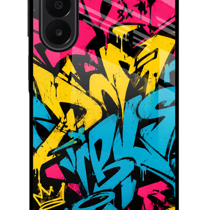 Graffiti Vibe Samsung A27 5G Glass Case Back Cover by Casekaro