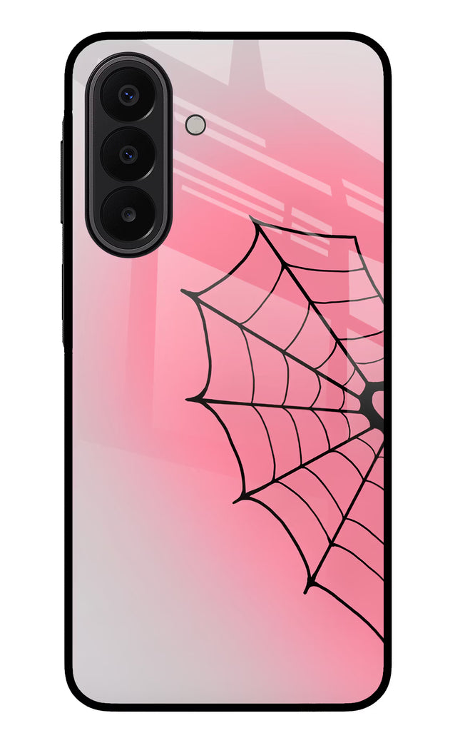 Pink Web Samsung A27 5G Glass Case Back Cover by Casekaro