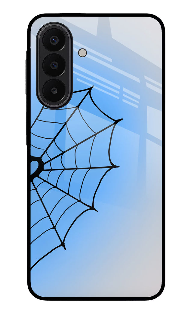 Blue Web Samsung A27 5G Glass Case Back Cover by Casekaro
