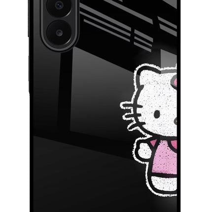 Kitty Charm Samsung A27 5G Glass Case Back Cover by Casekaro