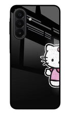 Kitty Charm Samsung A27 5G Glass Case Back Cover by Casekaro