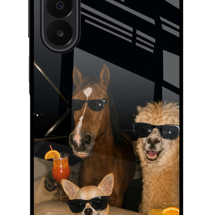 Party Squad Samsung A27 5G Glass Case Back Cover by Casekaro