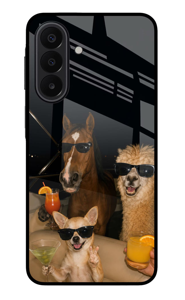 Party Squad Samsung A27 5G Glass Case Back Cover by Casekaro