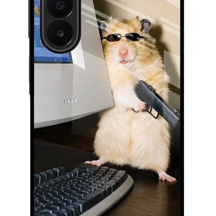 Hacker Hamster Samsung A27 5G Glass Case Back Cover by Casekaro