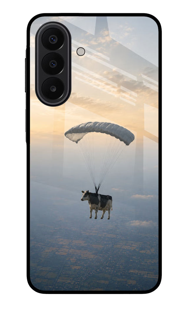 Skydiving Cow Samsung A27 5G Glass Case Back Cover by Casekaro