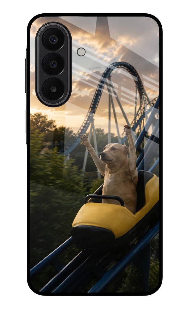 Rollercoaster Dog Samsung A27 5G Glass Case Back Cover by Casekaro