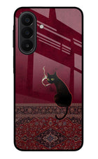 Midnight Cat Samsung A27 5G Glass Case