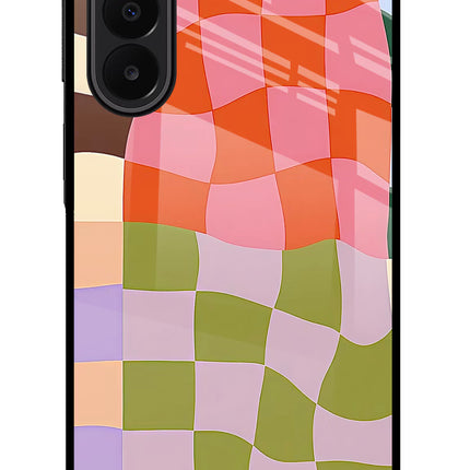 Wavy Grid Samsung A27 5G Glass Case