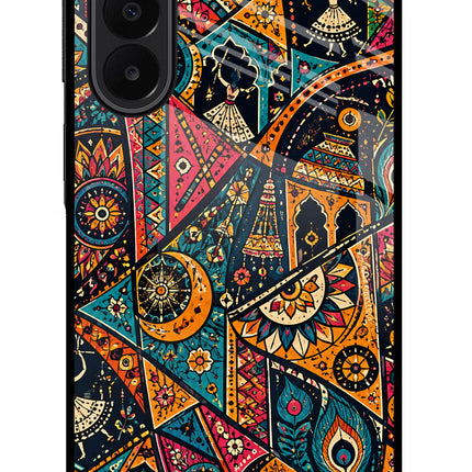 Folk Print Samsung A27 5G Glass Case