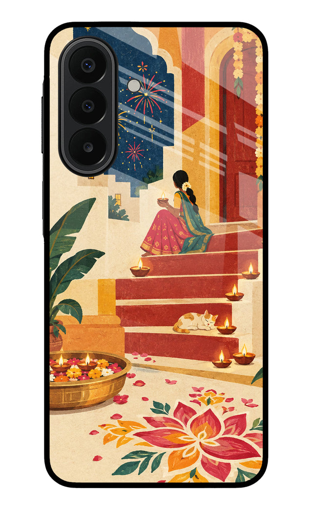 Diwali Rangoli Samsung A27 5G Glass Case