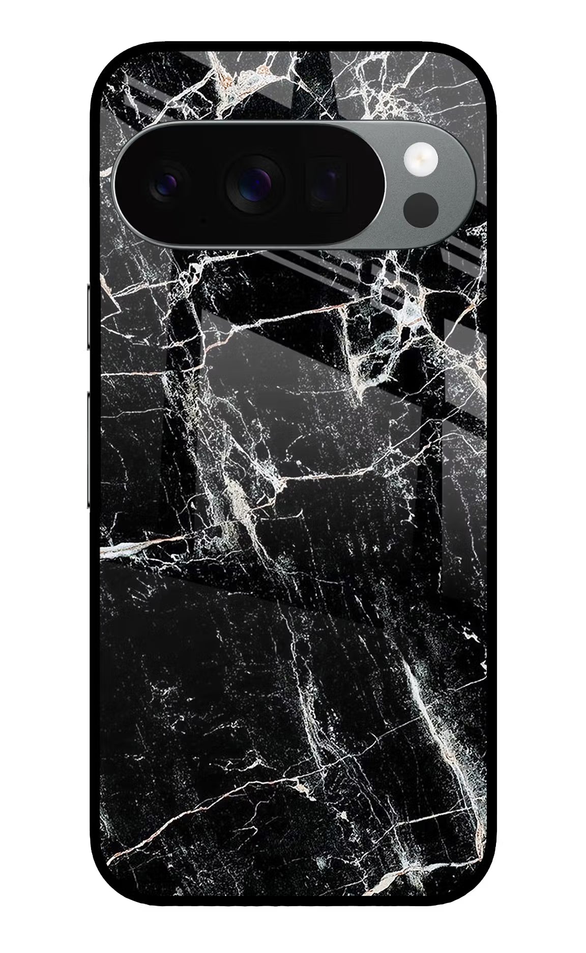 Black Marble Texture Google Pixel 10 Pro Glass Case
