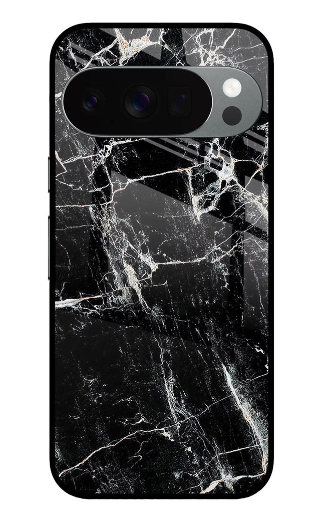 Black Marble Texture Google Pixel 10 Pro Glass Case