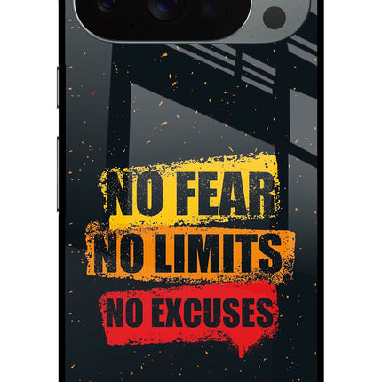 No Fear No Limits No Excuse Google Pixel 10 Pro Glass Case Back Cover by Casekaro