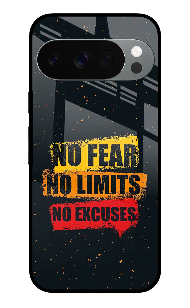 No Fear No Limits No Excuse Google Pixel 10 Pro Glass Case Back Cover by Casekaro