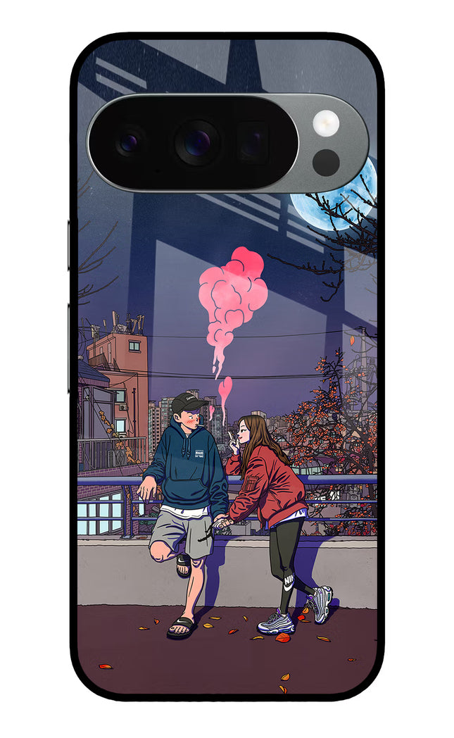 Chilling Couple Google Pixel 10 Pro Glass Case