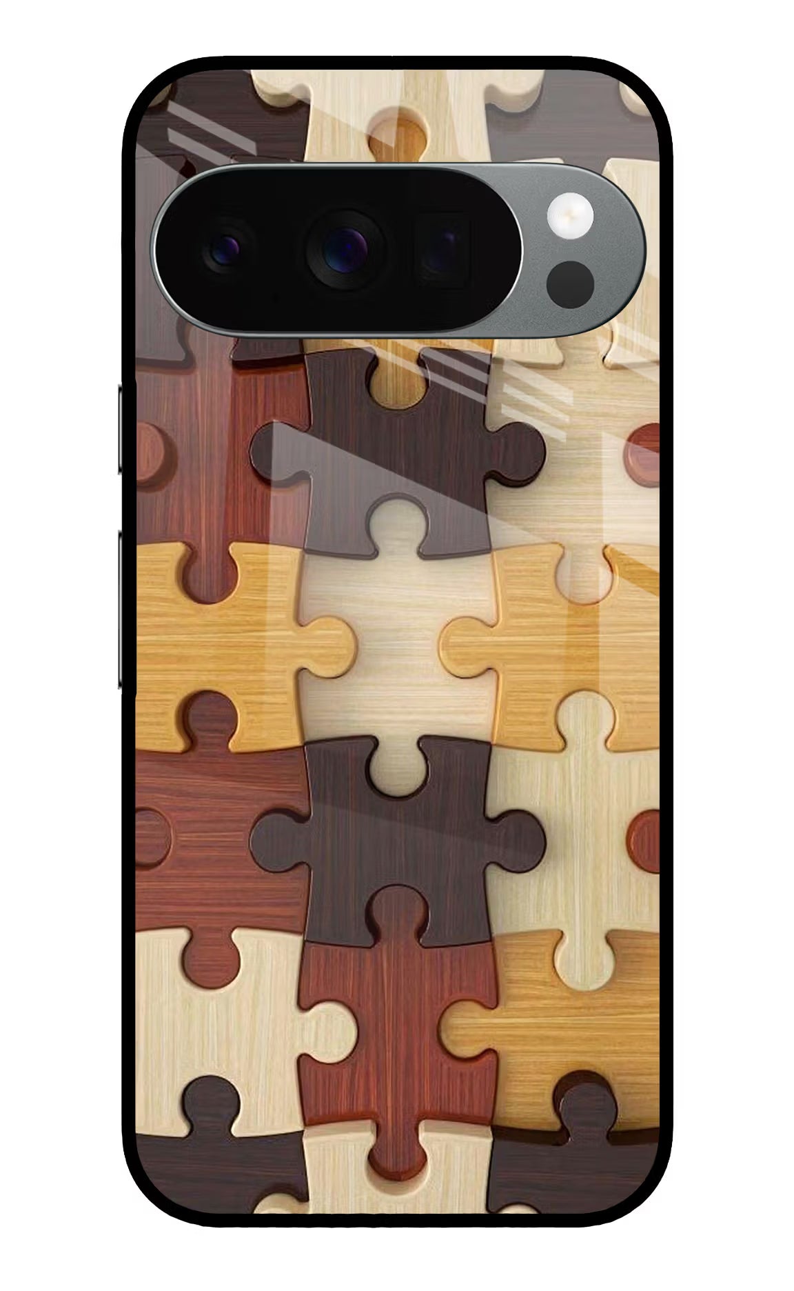 Wooden Puzzle Google Pixel 10 Pro Glass Case