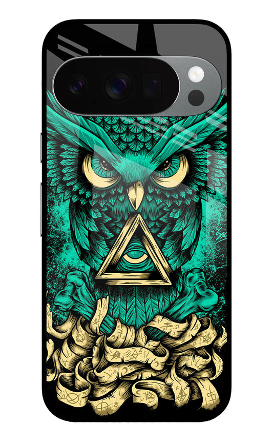 Green Owl Google Pixel 10 Pro Glass Case
