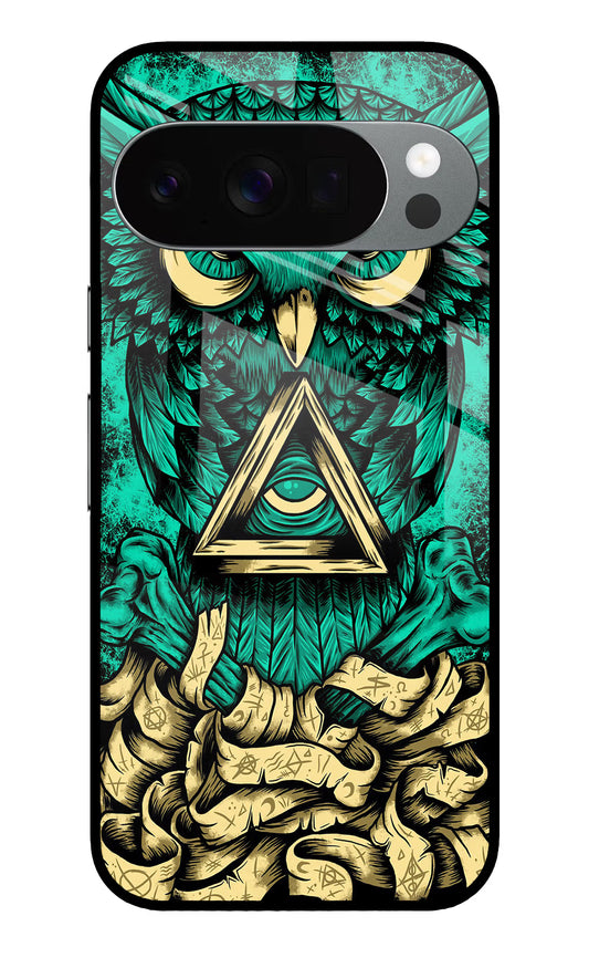 Green Owl Google Pixel 10 Pro Glass Case