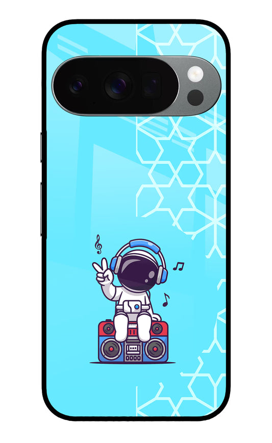 Cute Astronaut Chilling Google Pixel 10 Pro Glass Case