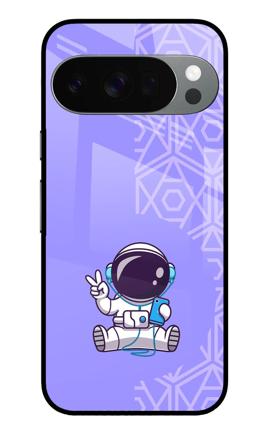 Cute Astronaut Chilling Google Pixel 10 Pro Glass Case