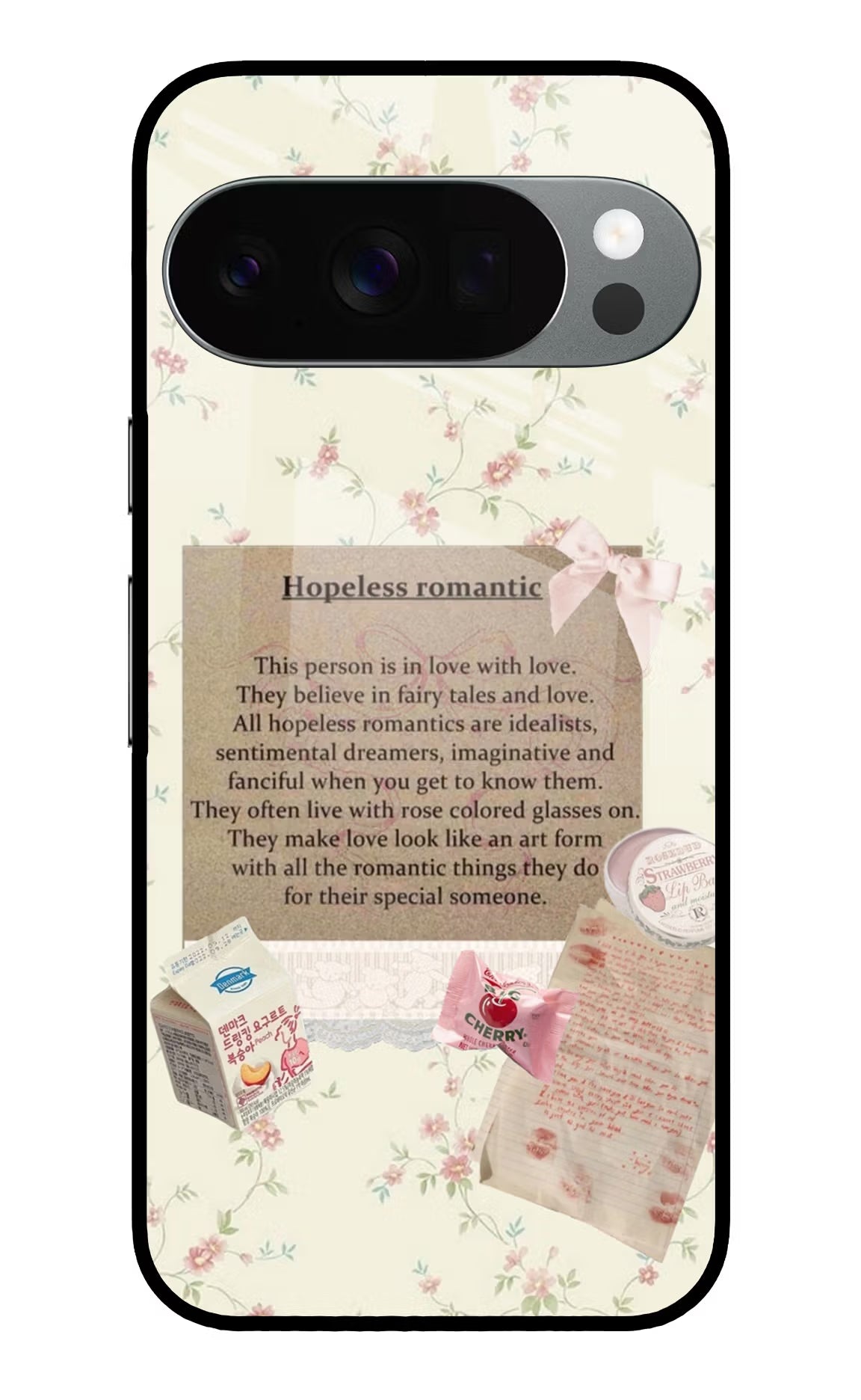 Hopeless Romantic Google Pixel 10 Pro Glass Case