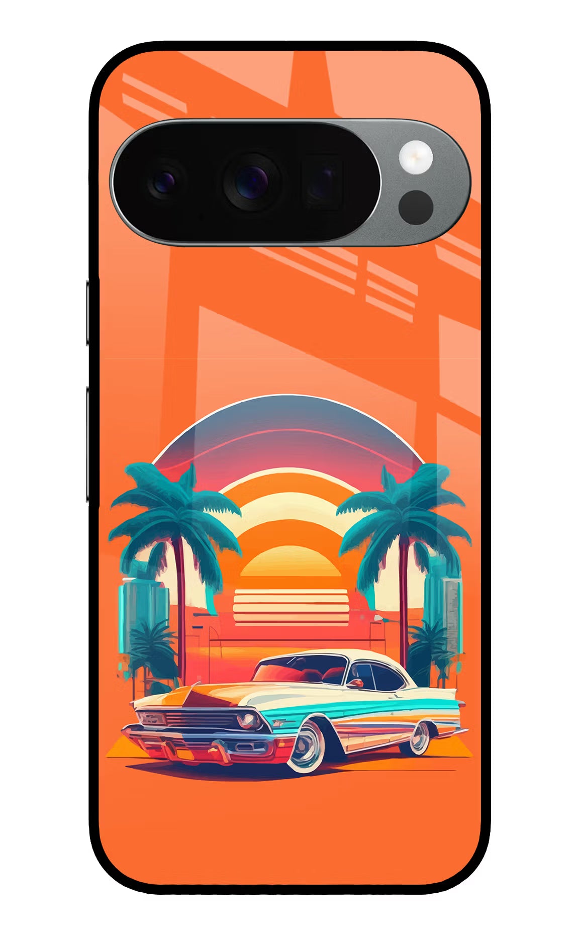 Palm Drive 80s Google Pixel 10 Pro Glass Case