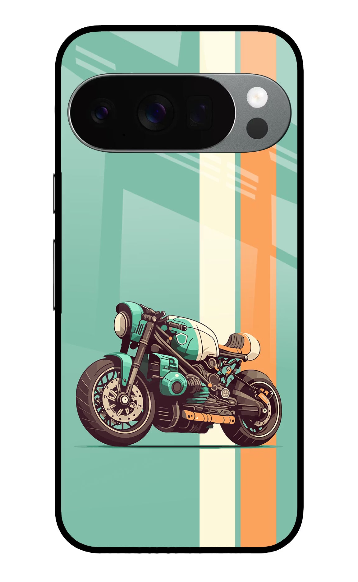 Striped Moto Drift Google Pixel 10 Pro Glass Case