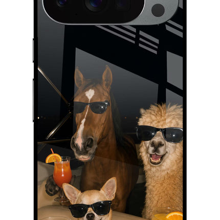 Party Squad Google Pixel 10 Pro Glass Case Back Cover by Casekaro