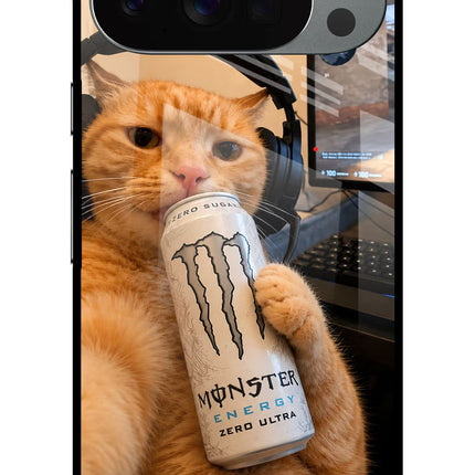 Gamer Cat Energy Google Pixel 10 Pro Glass Case Back Cover by Casekaro
