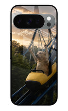 Rollercoaster Dog Google Pixel 10 Pro Glass Case Back Cover by Casekaro