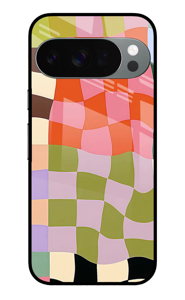 Wavy Grid Google Pixel 10 Pro Glass Case