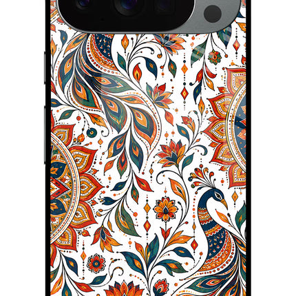 White Mayura Google Pixel 10 Pro Glass Case
