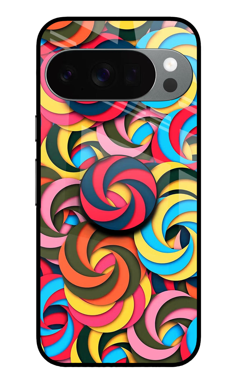 Spiral Pattern Google Pixel 10 Pro Pop Case, Glass case