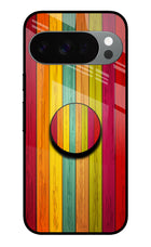 Multicolor Wooden Google Pixel 10 Pro Pop Case by Casekaro
