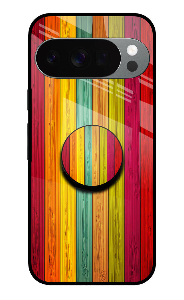 Multicolor Wooden Google Pixel 10 Pro Pop Case by Casekaro