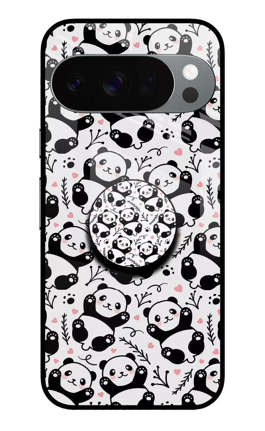 Cute Panda Google Pixel 10 Pro Pop Case, Glass case