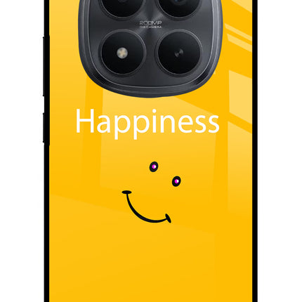 Happiness With Smiley Redmi Note 15 Pro+ 5G Glass Case Back Cover by Casekaro