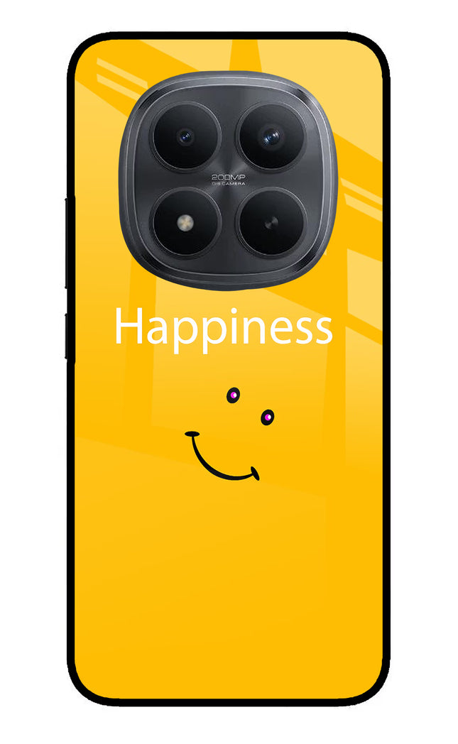 Happiness With Smiley Redmi Note 15 Pro+ 5G Glass Case Back Cover by Casekaro