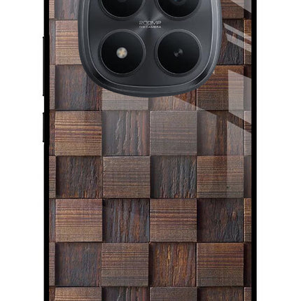 Wooden Cube Design Redmi Note 15 Pro+ 5G Glass Case Back Cover by Casekaro