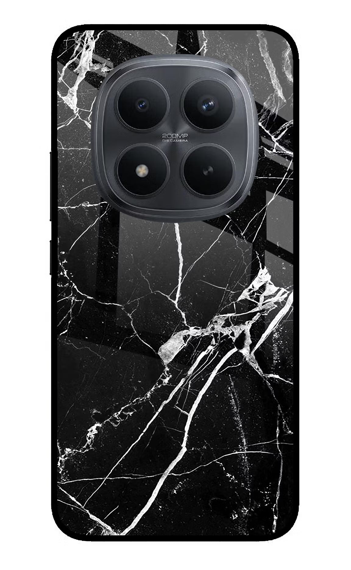 Black Marble Pattern Redmi Note 15 Pro+ 5G Glass Case