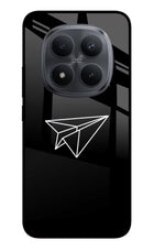 Paper Plane White Redmi Note 15 Pro+ 5G Glass Case Back Cover by Casekaro
