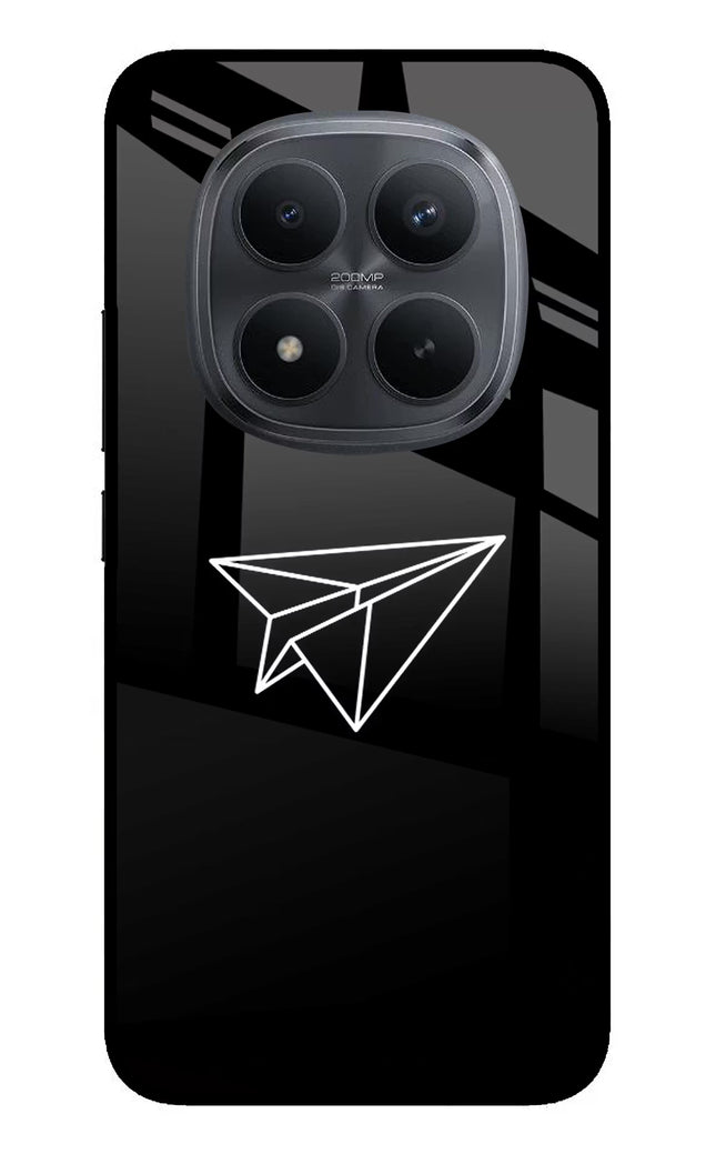 Paper Plane White Redmi Note 15 Pro+ 5G Glass Case Back Cover by Casekaro